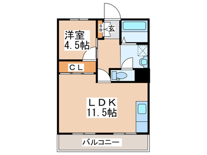 カステル蓮沼(407)の物件間取画像