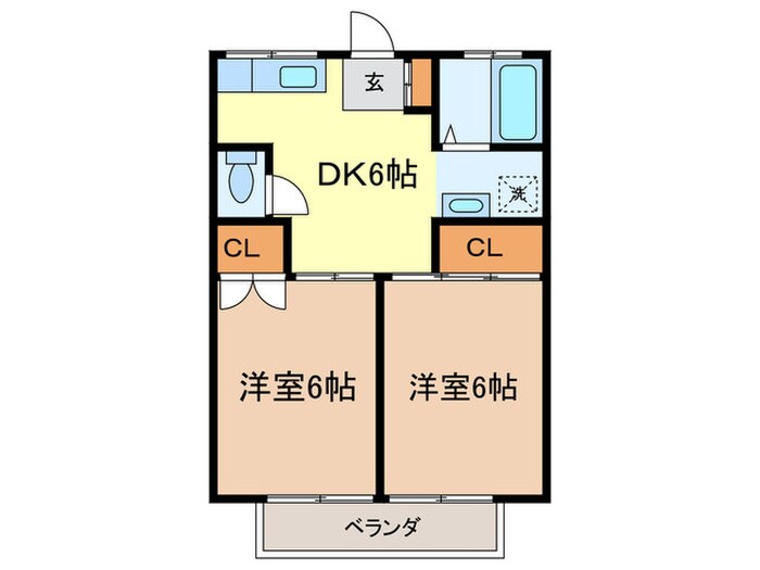 スカイコ－ポの物件間取画像