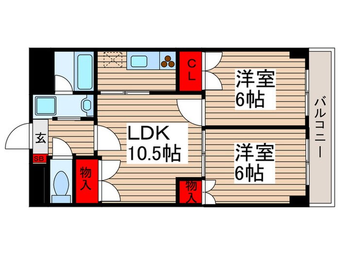 ピュアコ－トＪの物件間取画像