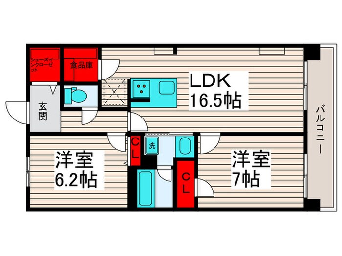 ロイヤルパークス西新井の物件間取画像