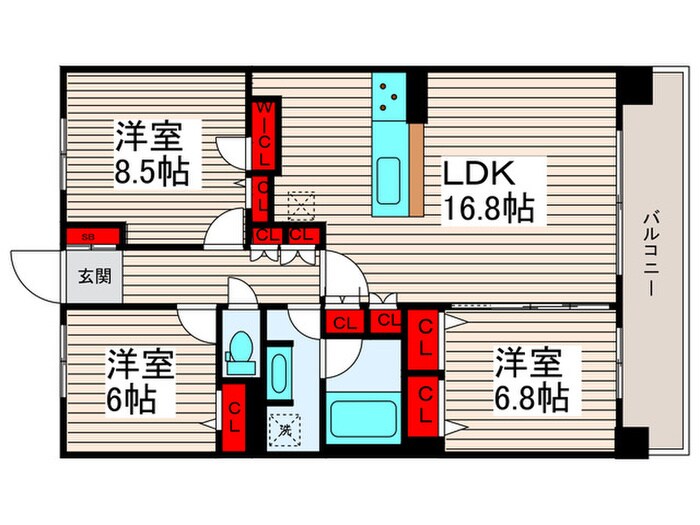 ロイヤルパークス西新井の物件間取画像