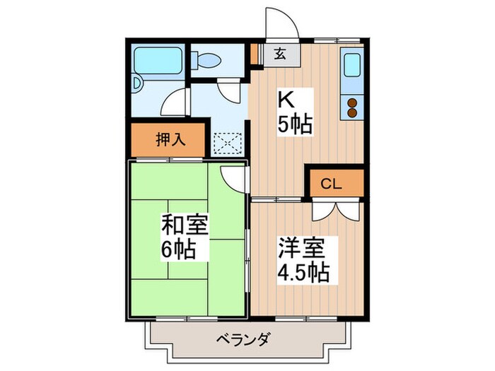 エランド－ル  Ａの物件間取画像