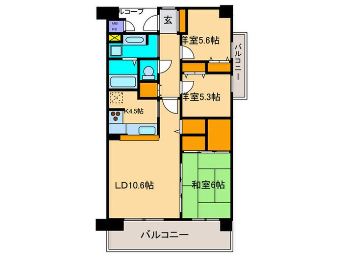 アソシエ－ル溝の口の物件間取画像