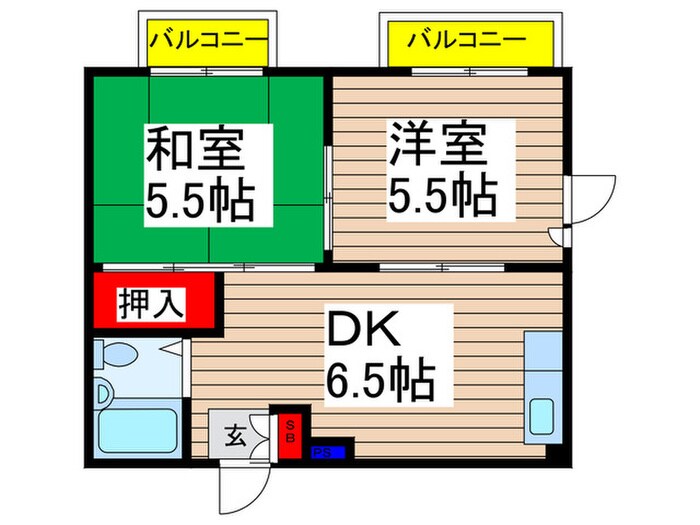 グリ－ンハイツの物件間取画像