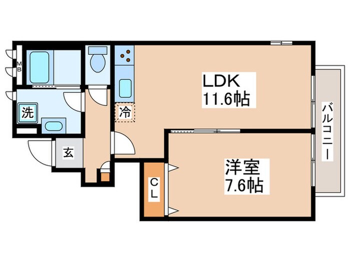 アスピリア萬寿舎の物件間取画像