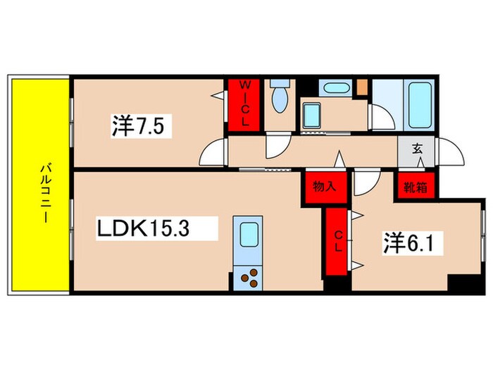 ロイヤルパ－クス若葉台の物件間取画像