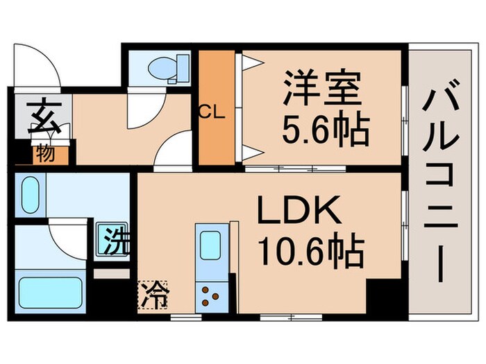 ｺﾝｼｪﾘｱ･ﾃﾞｭｰ勝どき(404)の物件間取画像