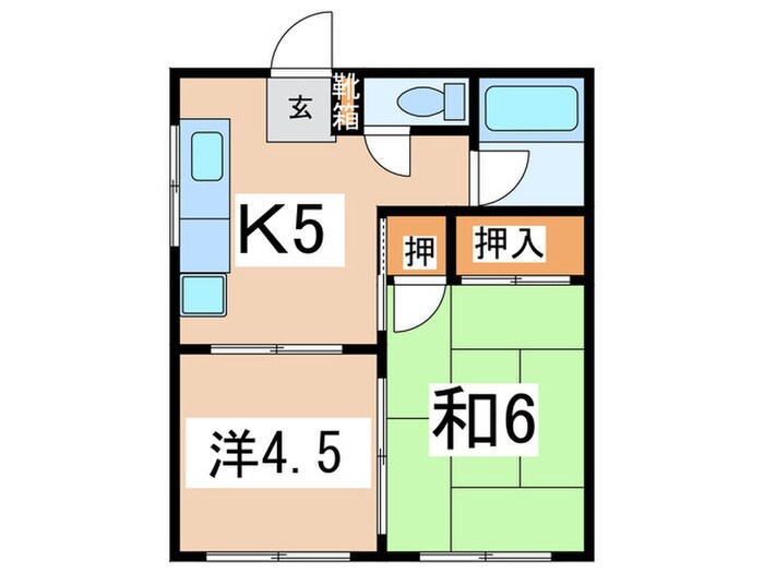 ナガオハイツの物件間取画像