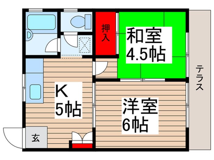 フロ－ラルハイツの物件間取画像