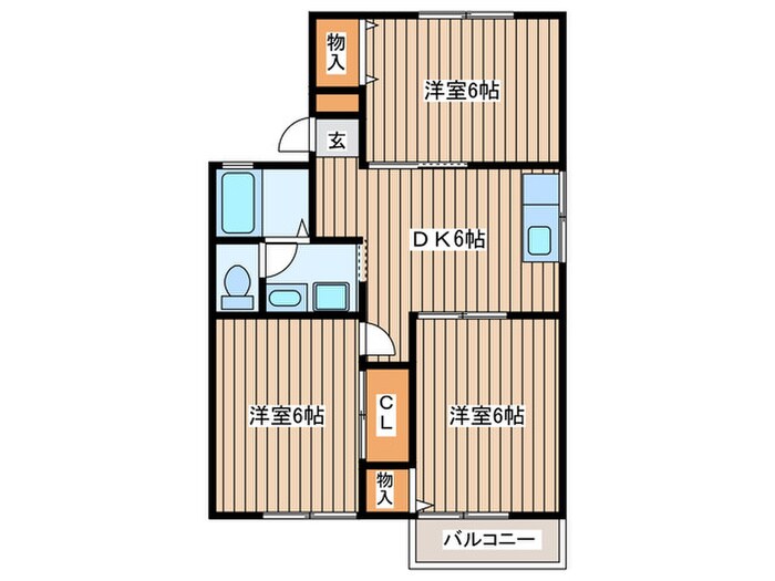 ハイツ井上Bの物件間取画像