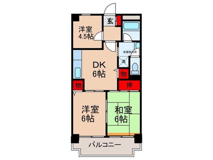 カ－サ東山の物件間取画像