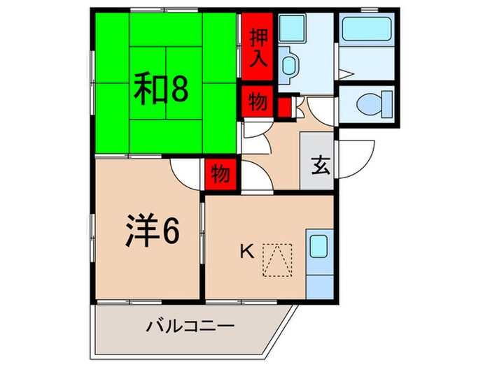 クローバーコートCの物件間取画像