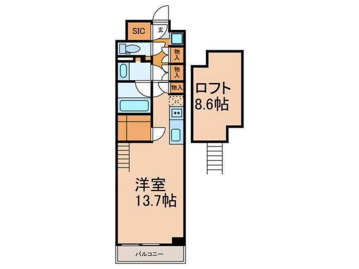 ザ・パークハビオSOHO代々木公園の物件間取画像