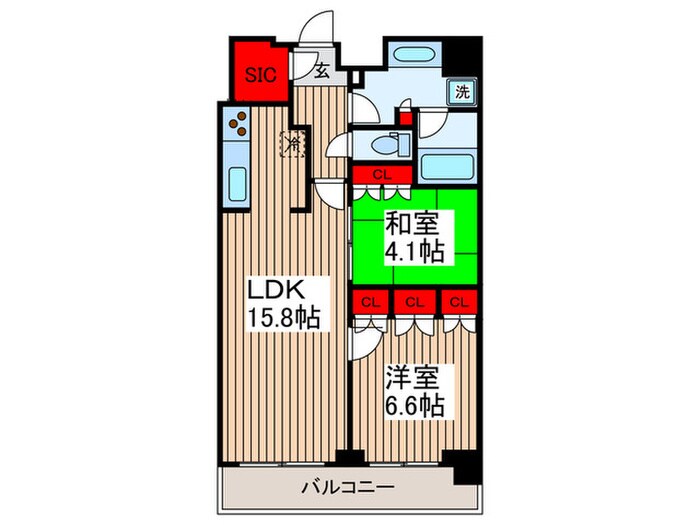 パ－クアクシス辰巳ステ－ジの物件間取画像