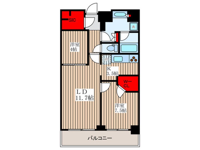 パ－クアクシス辰巳ステ－ジの物件間取画像
