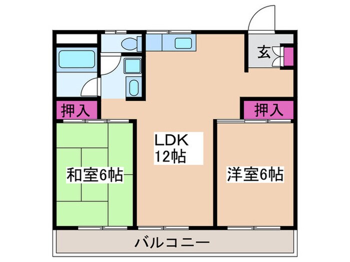 長瀬第三マンションの物件間取画像