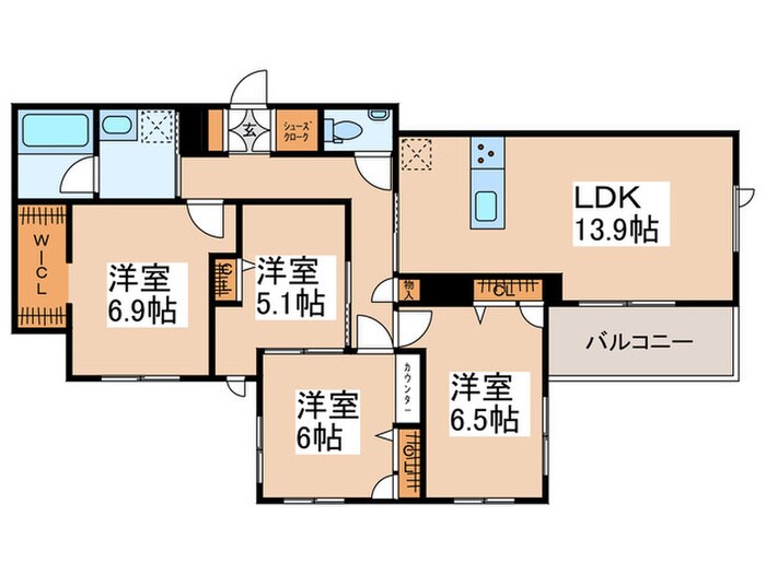 Grandy Villa Ohtakanomori Ⅱの物件間取画像