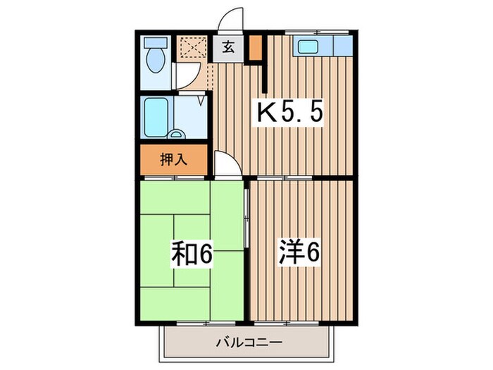 エステートピア林間Ⅱの物件間取画像