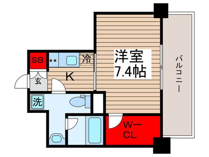 S-RESIDENCE木場flusparkの物件間取画像