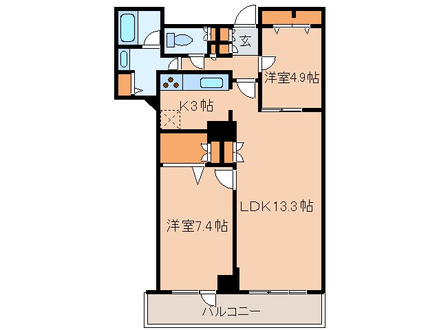 Primegate飯田橋の物件間取画像