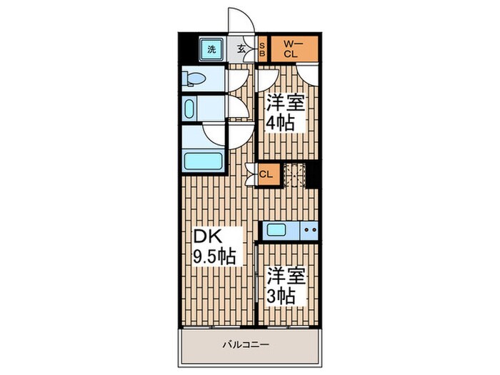 ﾊﾟｰｸｱｸｼｽ品川南大井ﾊﾟｰｸﾌﾛ ﾝﾄの物件間取画像