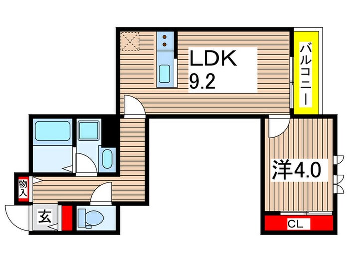 エキューム登戸の物件間取画像