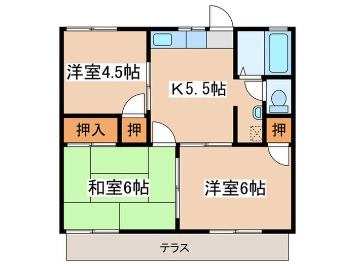リバーサイドパレスA棟の物件間取画像