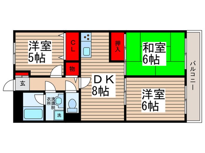 第２フラワーシャトーの物件間取画像