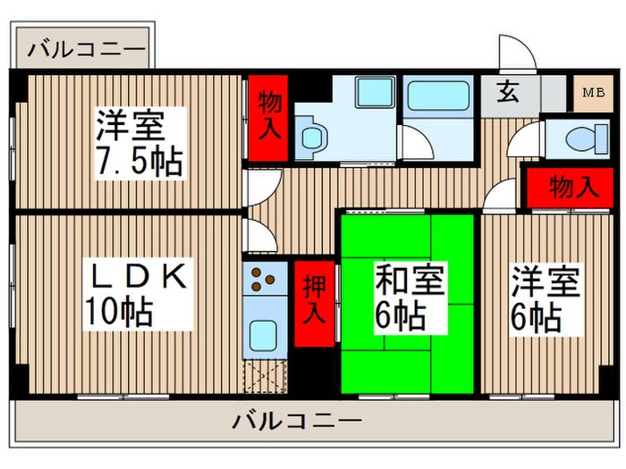 ロマ－ナ壱番館の物件間取画像