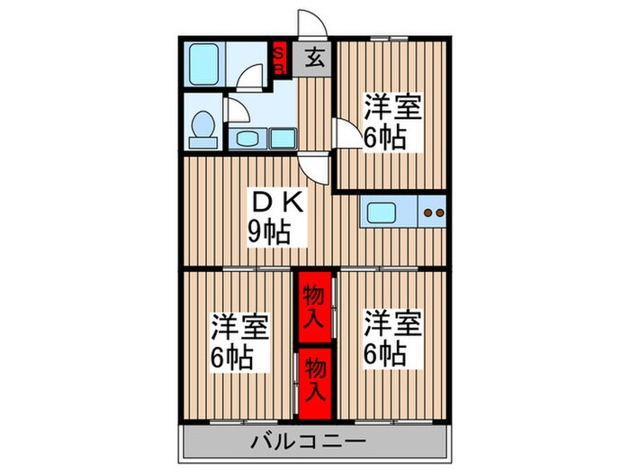 第二島村ハイツの物件間取画像