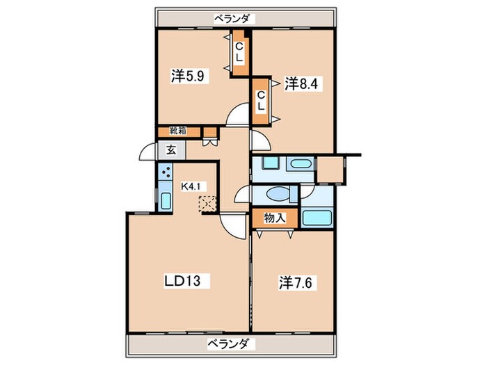 コンフォリア鷺沼三丁目の物件間取画像