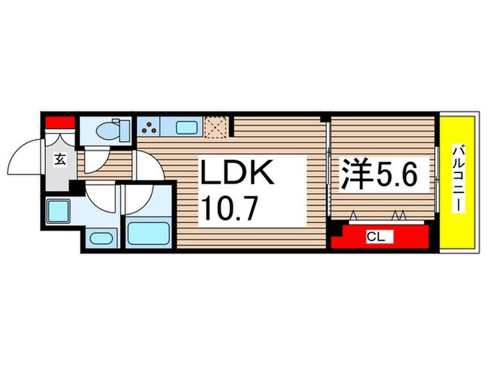 プライマルフロント菊川の物件間取画像