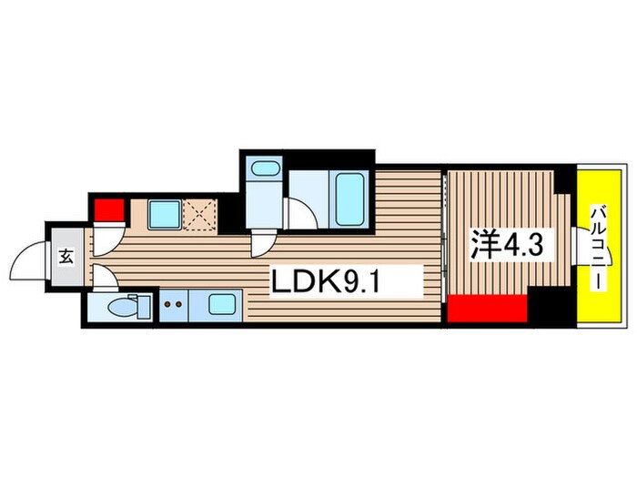 プライマルフロント菊川の物件間取画像
