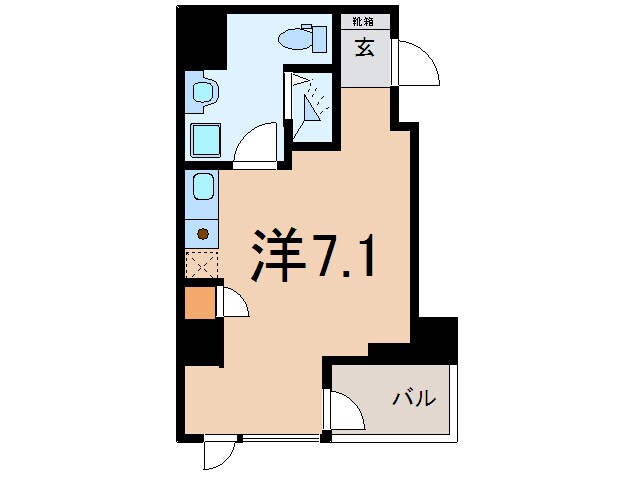 シャンブリ－ズ三越前の物件間取画像