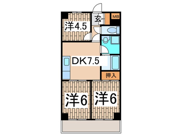 ロイヤルコ－ト東戸塚の物件間取画像