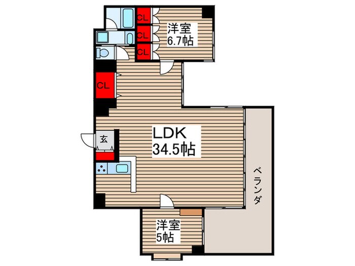 リベラ－トハイムの物件間取画像