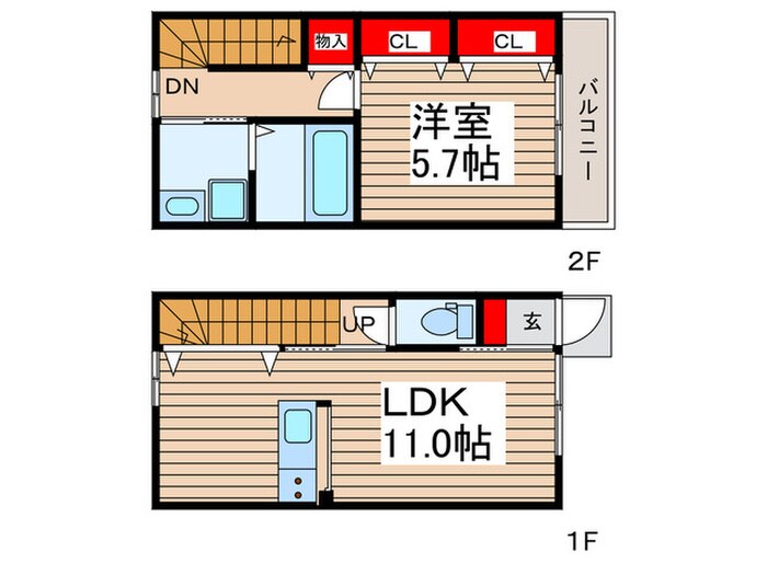 メゾンＫＡＭＩＹＡＭＡの物件間取画像