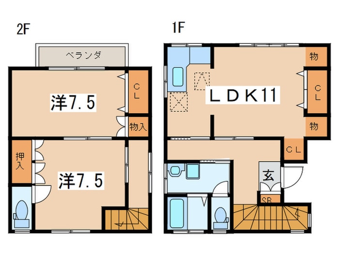 白楽戸建の物件間取画像