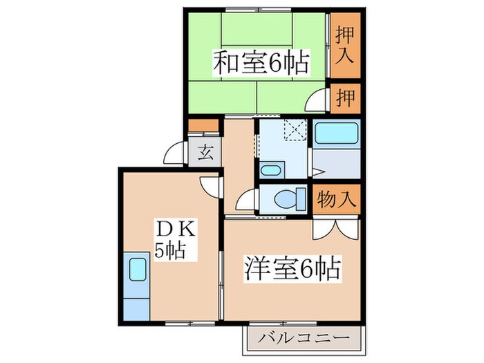 北の台クリーンハイツBの物件間取画像