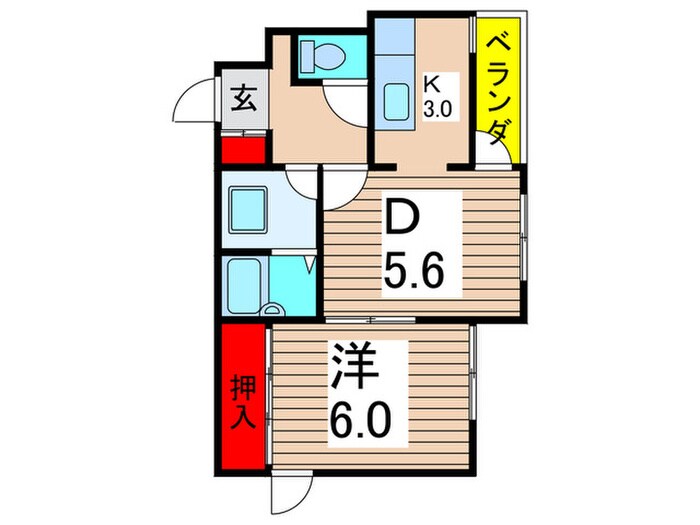 エスポワ－ル金子Ⅴの物件間取画像