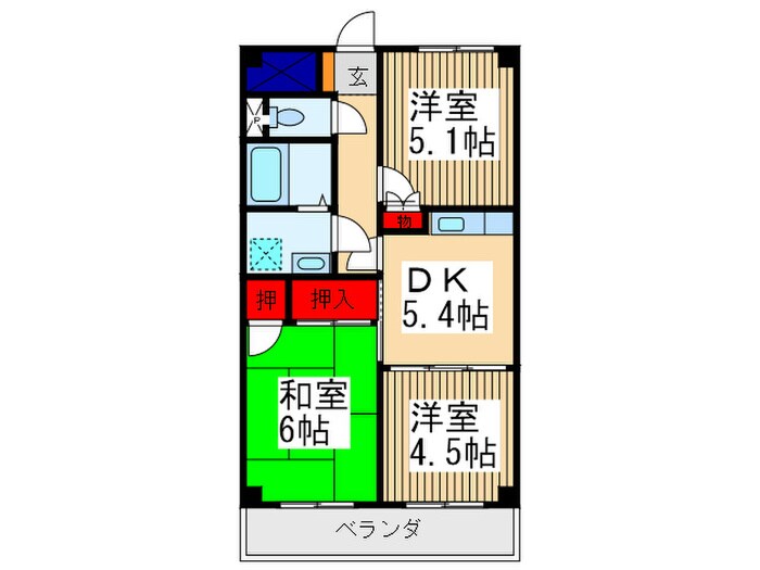 ロイヤルつかさの物件間取画像