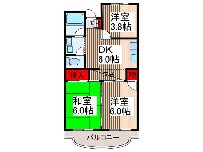 西野台ガーデニアの物件間取画像