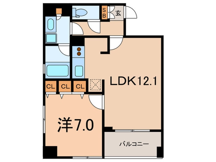 クリオ戸越銀座弐番館の物件間取画像