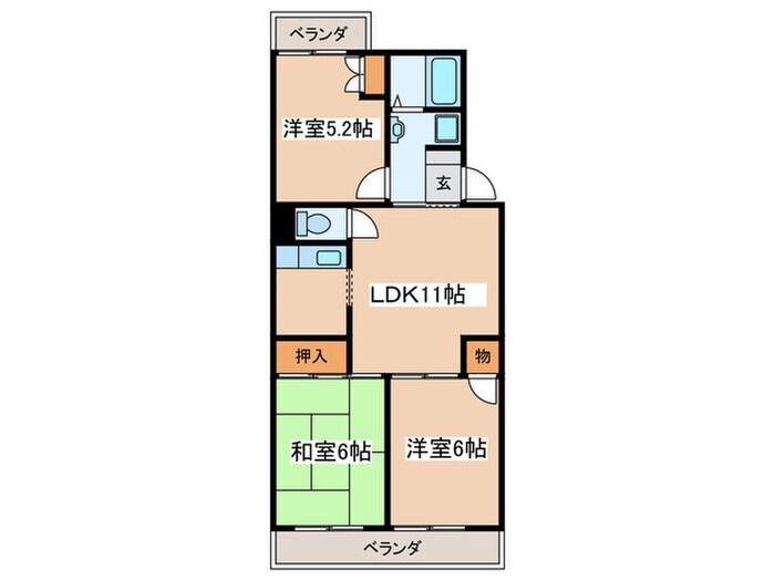 グレイスコートの物件間取画像