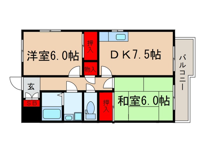 ビラ　クレ－ルの物件間取画像