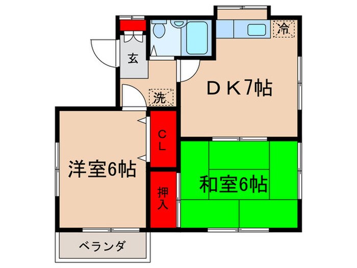 杉澤コーポの物件間取画像
