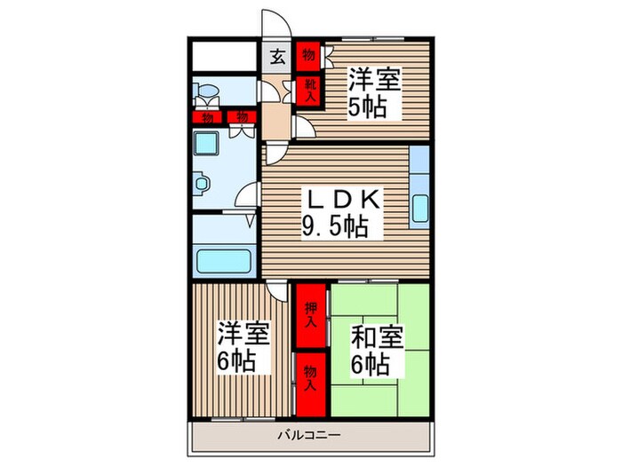 グリーンヒルハイツの物件間取画像