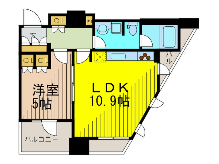 ﾌﾟﾗｲﾑｱｰﾊﾞﾝ新宿夏目坂ﾀﾜｰﾚｼﾞﾃﾞﾝｽの物件間取画像