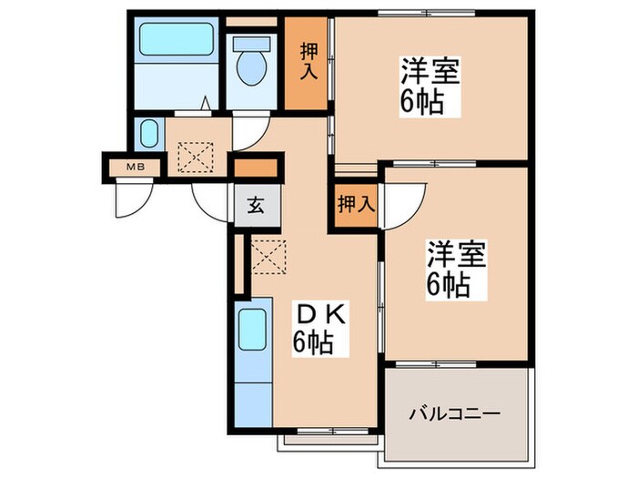 フジスカイマンションの物件間取画像