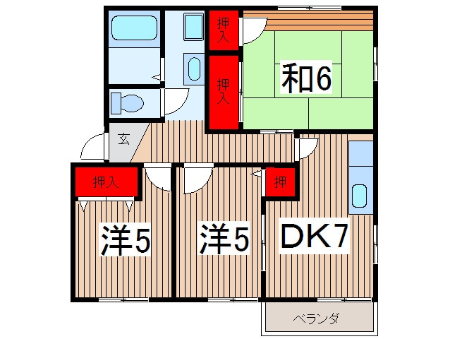 パルクヒルズの物件間取画像